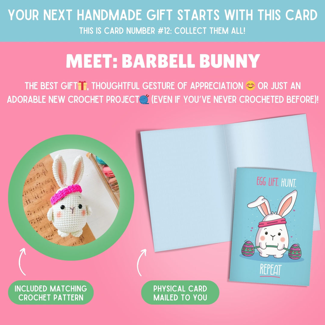 Bunny Crochet Pattern & Matching Card: "Easter"