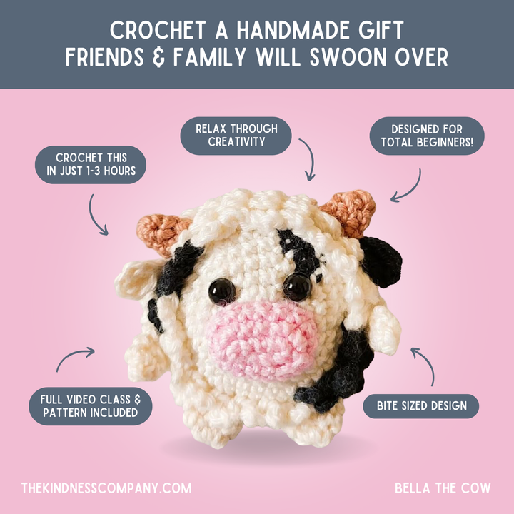 Cow Crochet Pattern & Matching Card: "I Will Always Love Mooo"