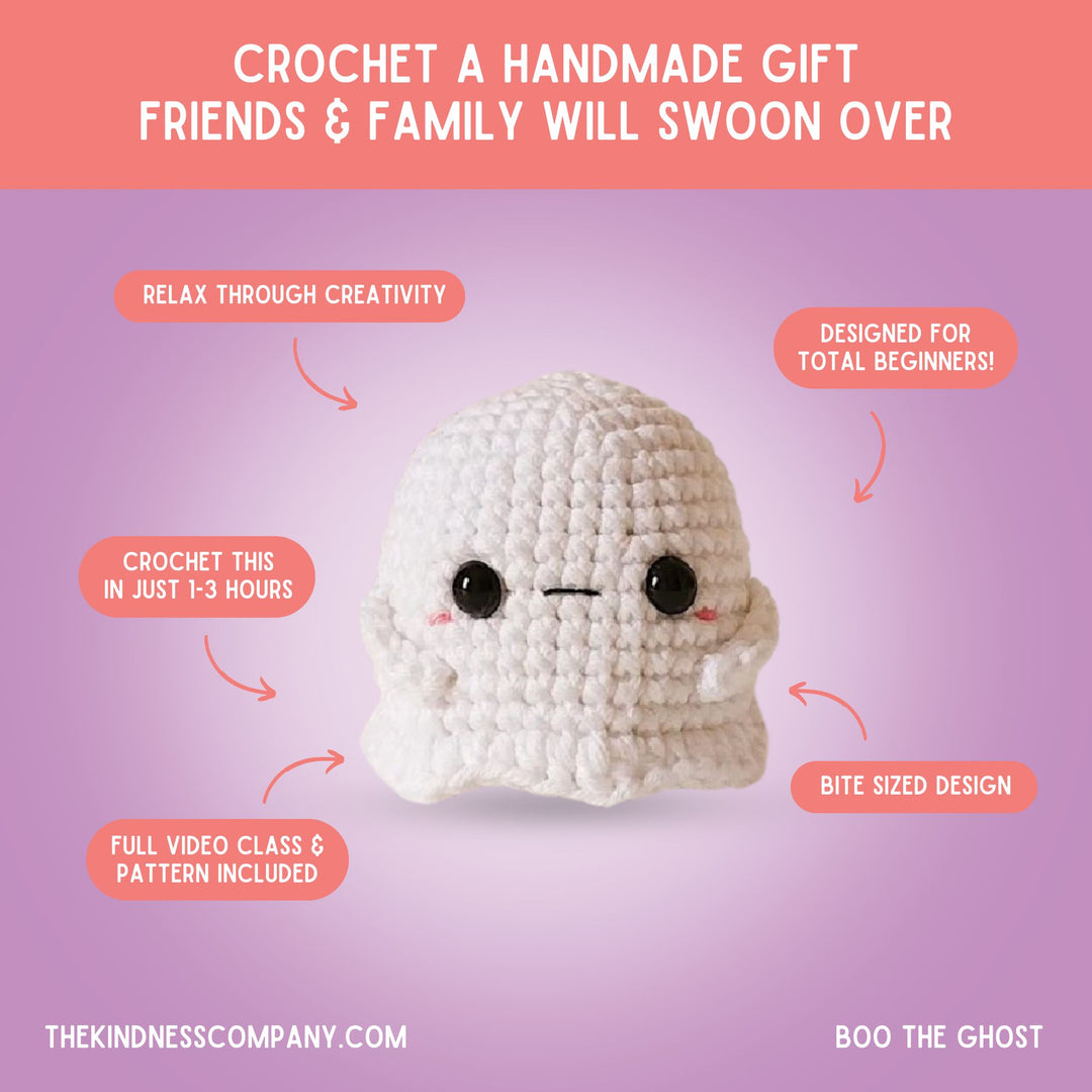 Ghost Crochet Pattern & Matching Card: "Thinking Of You"