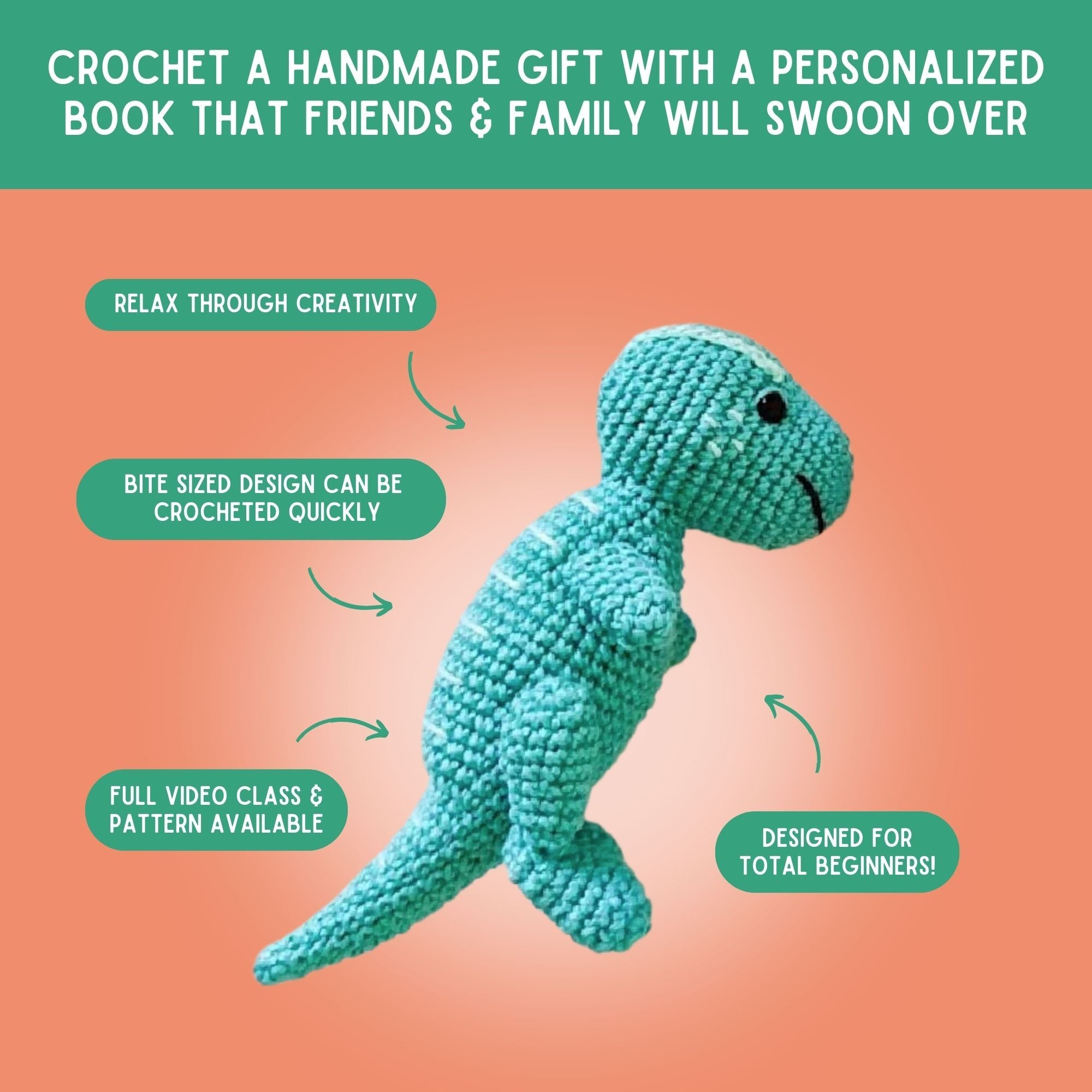 Dinosaur Adventure Crochet Storybook: Personalize The Book With Your Loved Ones Names & Crochet The Story To Life