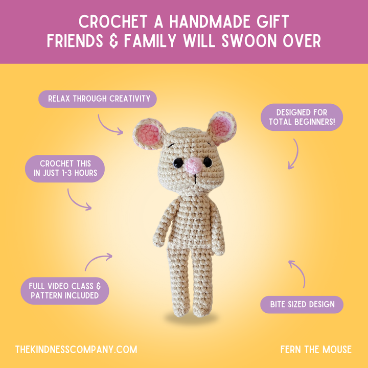 Mouse Crochet Pattern & Matching Card: "Have A Mice Day"