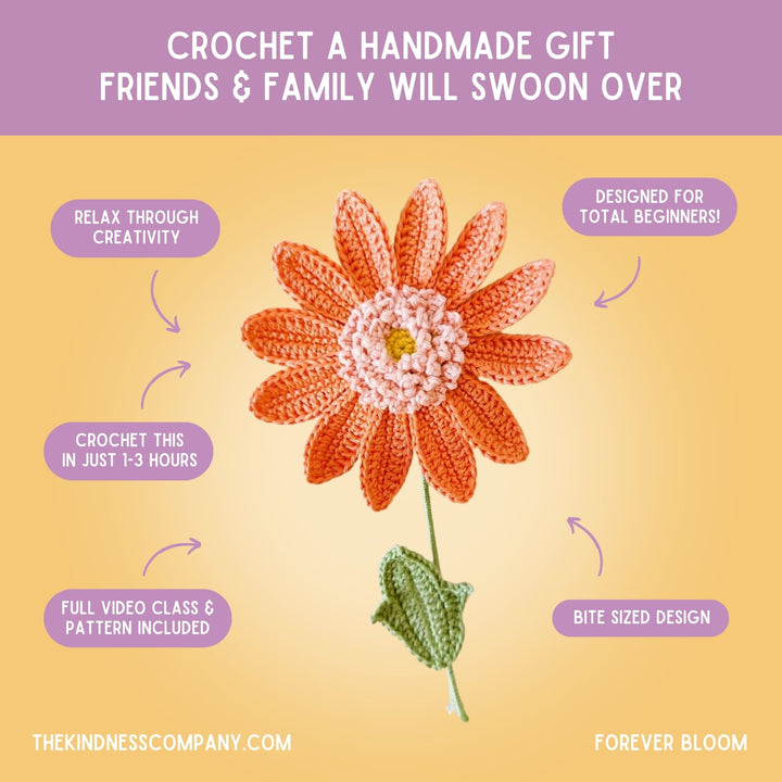 Flower Crochet Pattern & Matching Card: "Mother's Day"