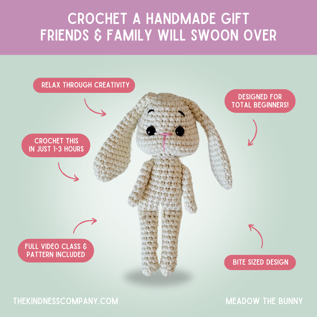 Bunny Crochet Pattern & Matching Card: "Congratulations On Your New Bunny"