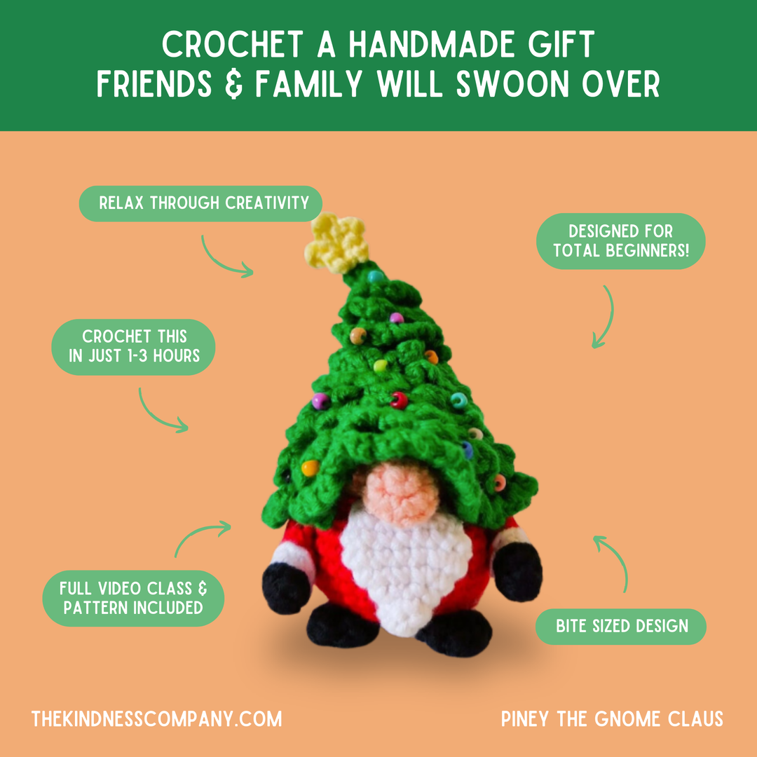 Gnome Claus Crochet Pattern & Matching Card: "Gnome For The Holidays"