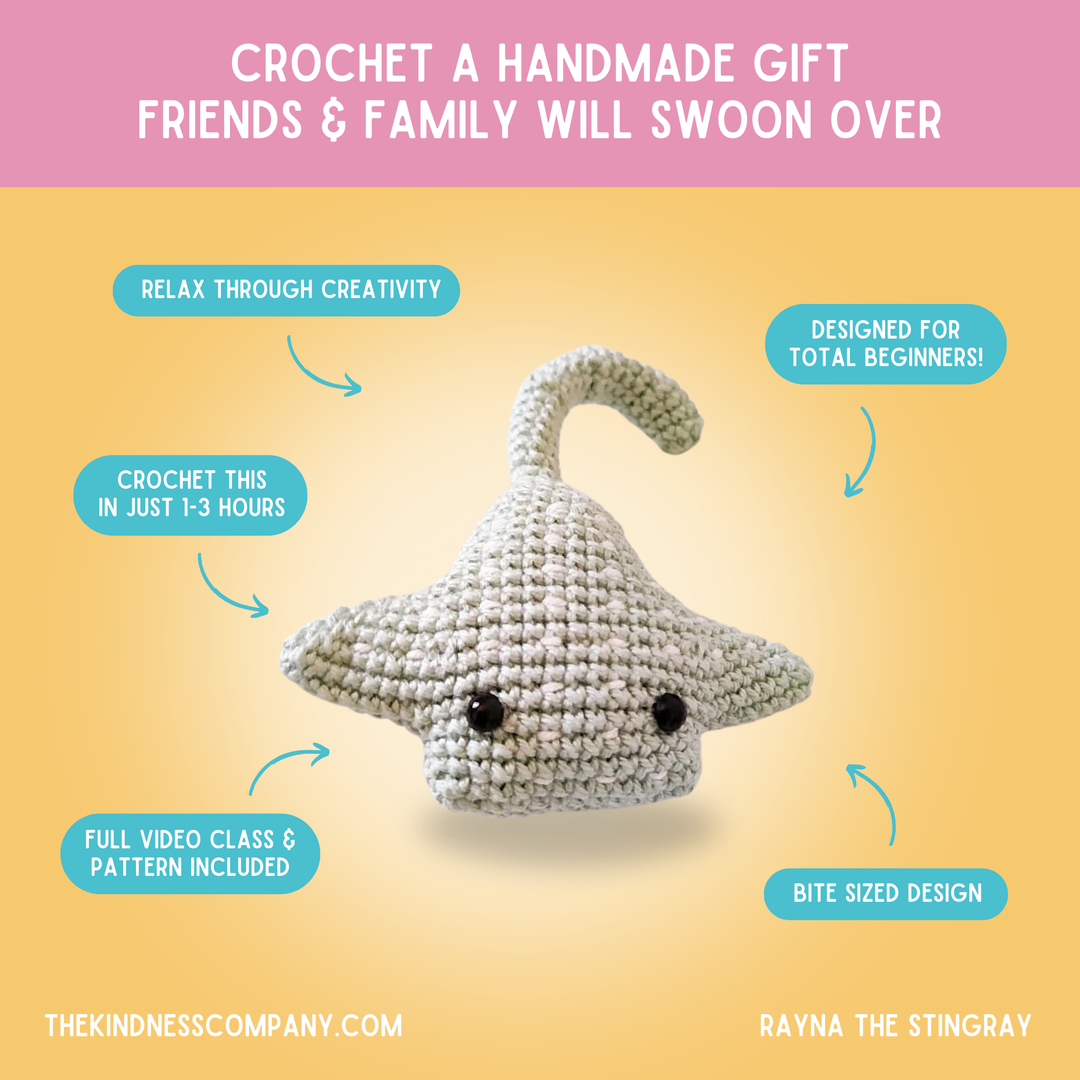 (Limit 1 Per Customer Please) Rayna The Stingray Crochet Pattern & Matching Greeting Card: Get 1 Free