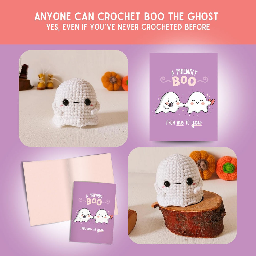 Ghost Crochet Pattern & Matching Card: "Thinking Of You"