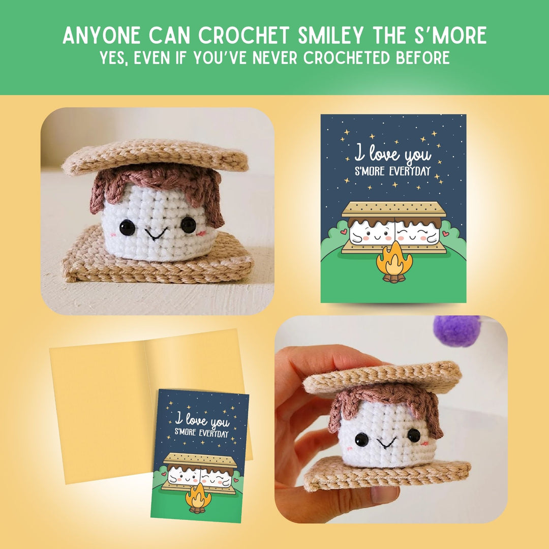 S'more Crochet Pattern & Matching Card: "I Love You"