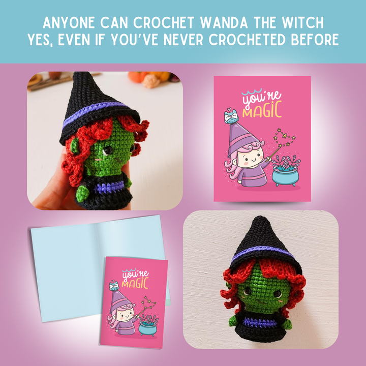 Witch Crochet Pattern & Matching Card: "You're Magic"