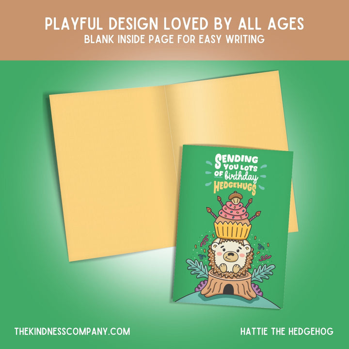 Hedgehog Crochet Pattern & Matching Card: "Birthday"