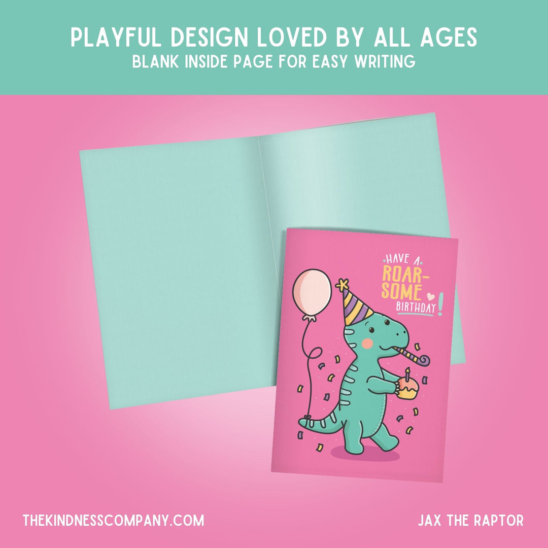 Dinosaur Crochet Pattern & Matching Card: "Birthday"