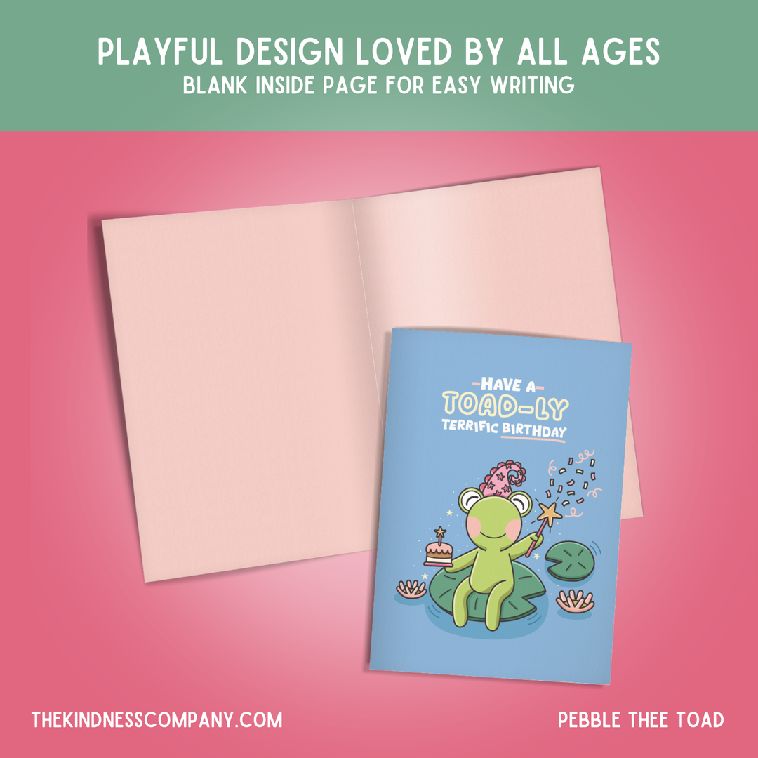 Toad Crochet Pattern & Matching Card: "Have a Toad-ly Terrific Birthday"