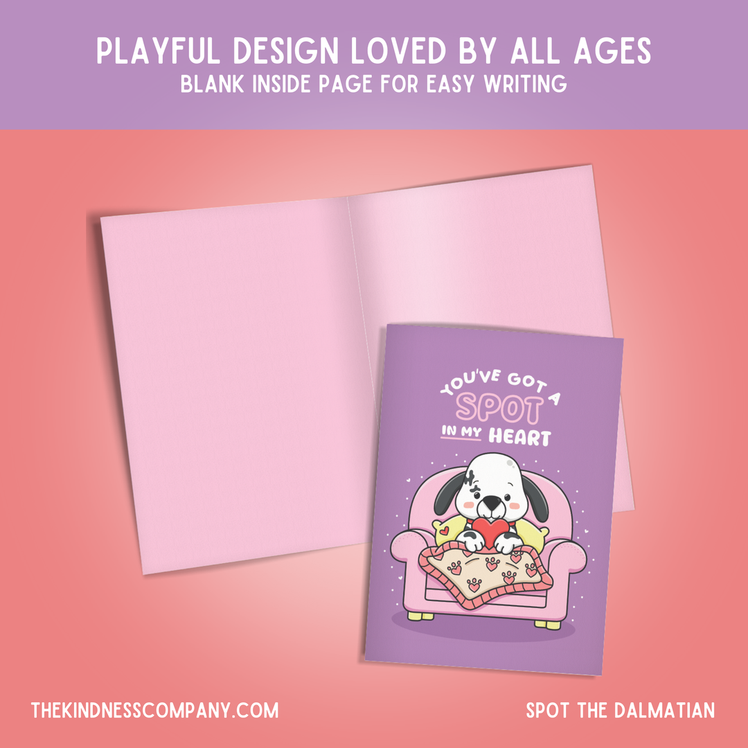 Dalmatian Crochet Pattern & Matching Card: "You've Got A Spot In My Heart"