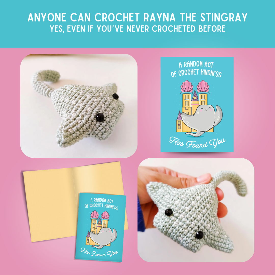 (Limit 1 Per Customer Please) Rayna The Stingray Crochet Pattern & Matching Greeting Card: Get 1 Free