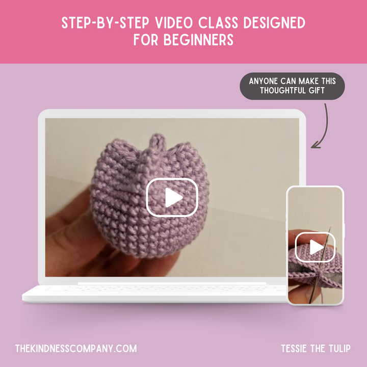 Tulip Crochet Pattern & Matching Greeting Card