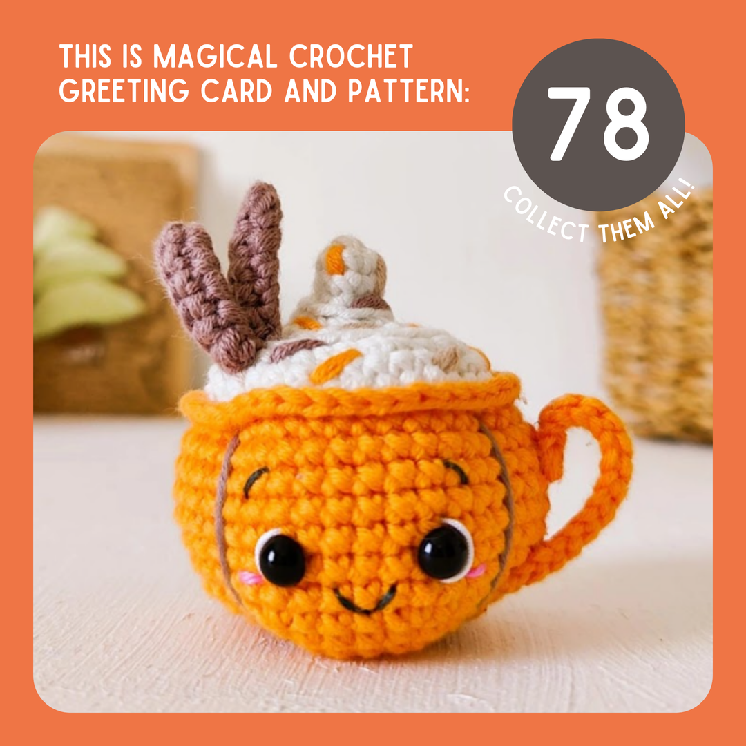 Autumn The Pumpkin Crochet Pattern & Matching Card: "You're the Pumpkin to My Spice"