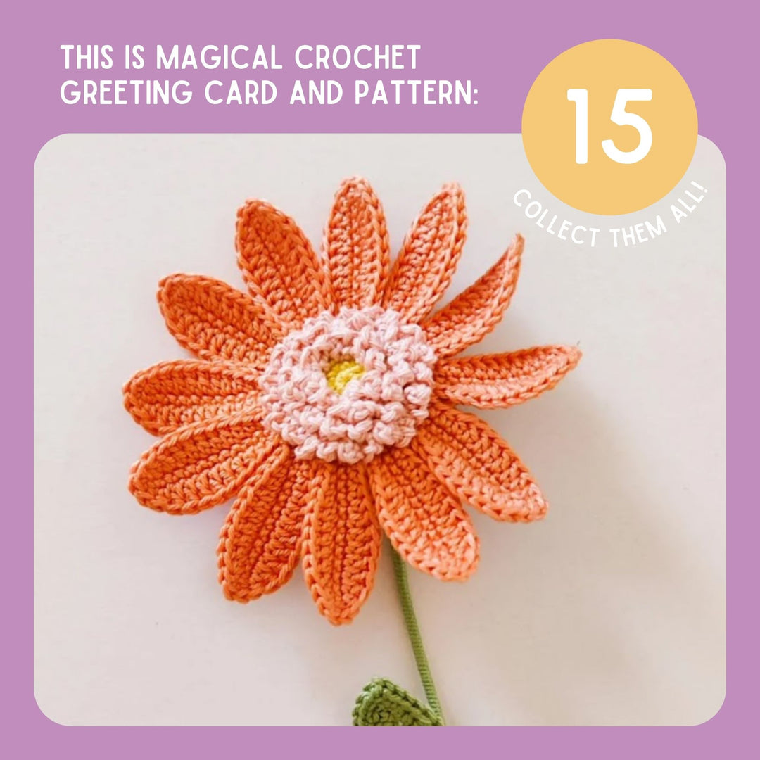 Flower Crochet Pattern & Matching Card: "Mother's Day"