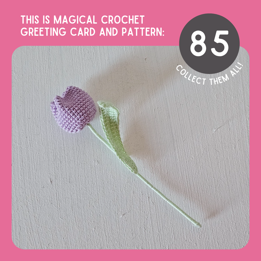 Tulip Crochet Pattern & Matching Greeting Card