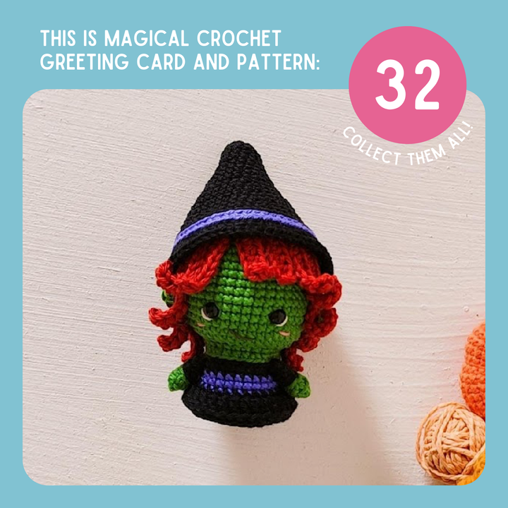 Witch Crochet Pattern & Matching Card: "You're Magic"