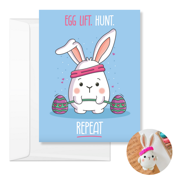 Bunny Crochet Pattern & Matching Card: "Easter"