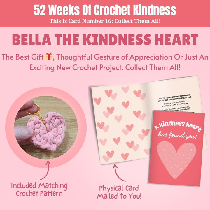 Heart Crochet Pattern & Matching Card: "Thinking Of You"
