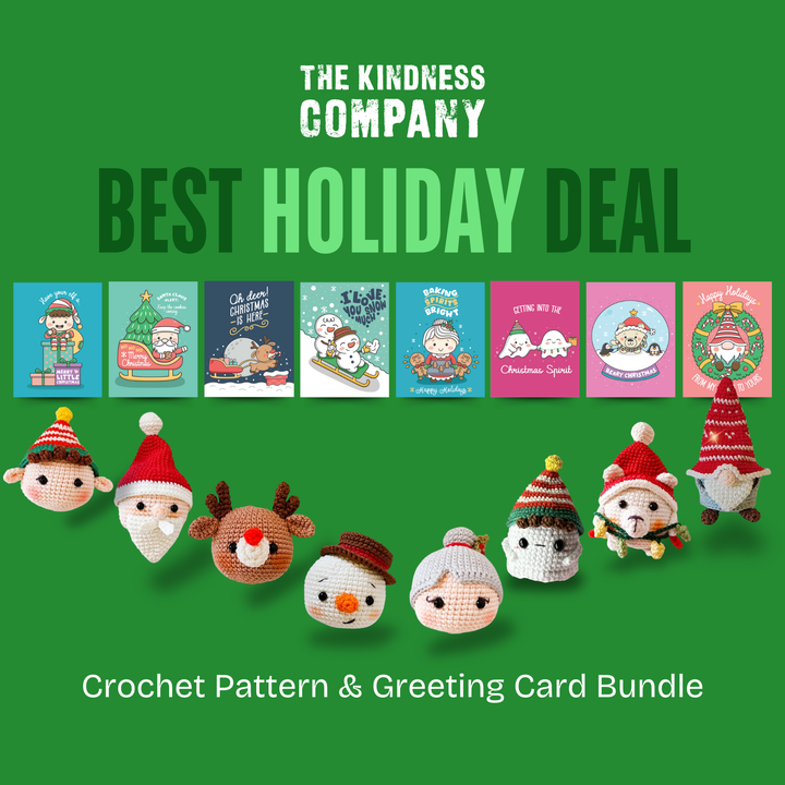 Best Holiday Deal: 8 Magical Crochet Holiday Greeting Cards & Patterns For The Price Of 7 Bundle (Get The Frosty The Snowman Card Free)