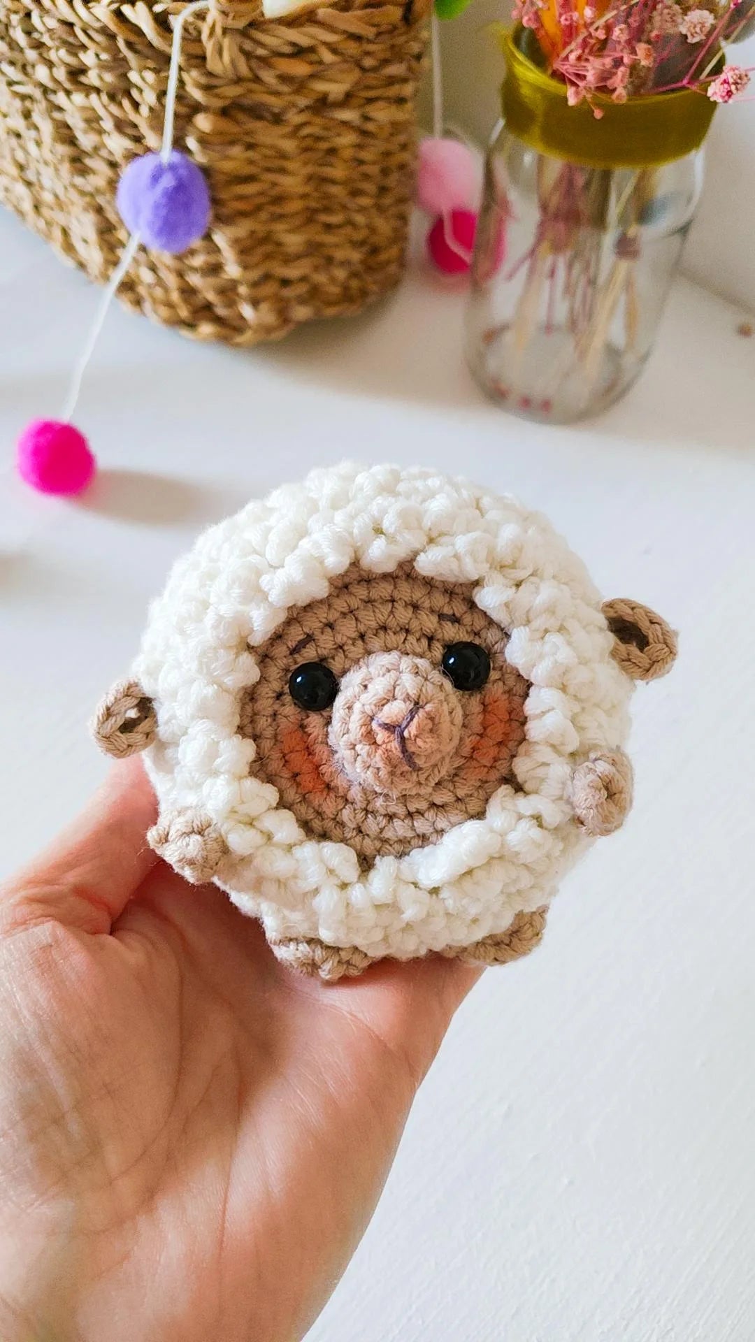 Sheep Crochet Pattern & Matching Card: "Just Because"