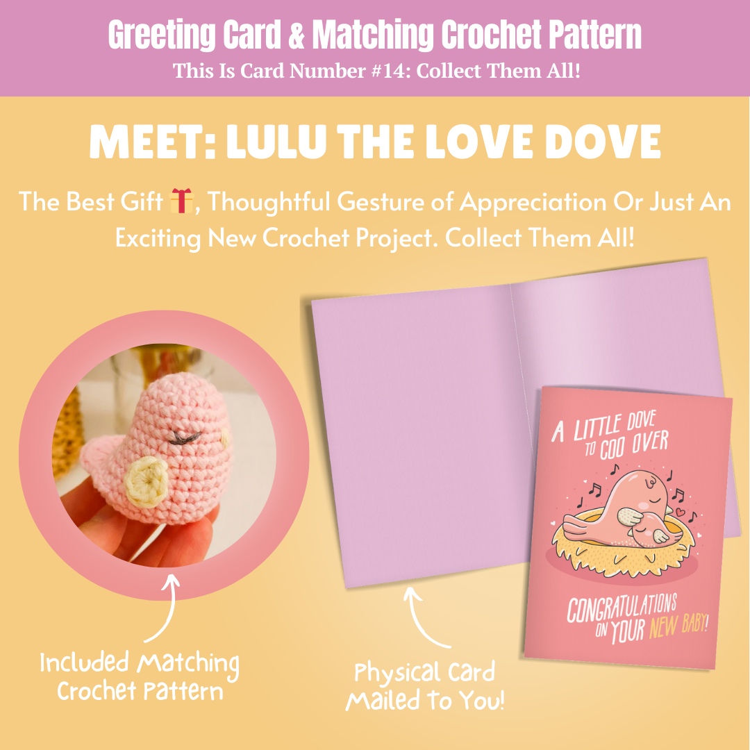 Quick Crochet Pattern & Card Bundle - Get 8  Acts Of Crochet Kindness Greeting Cards and Patterns