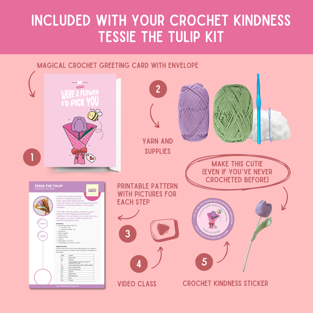 The Forever Flower Crochet Kit & Greeting Card