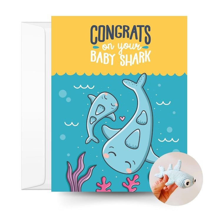 Shadowfin the Shark & Matching Baby Congratulations Card