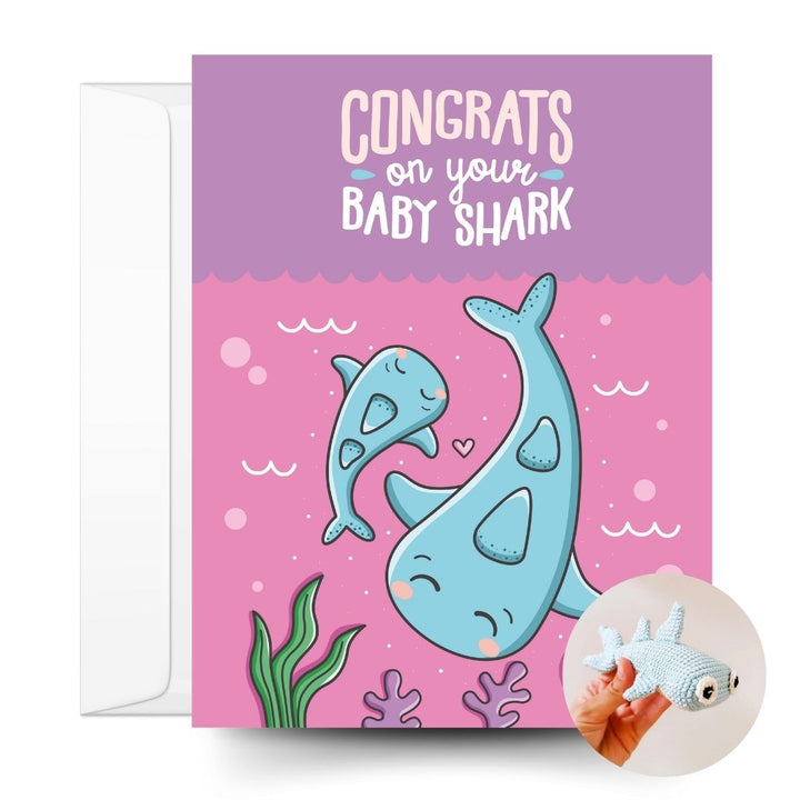 Shadowfin the Shark & Matching Baby Congratulations Card