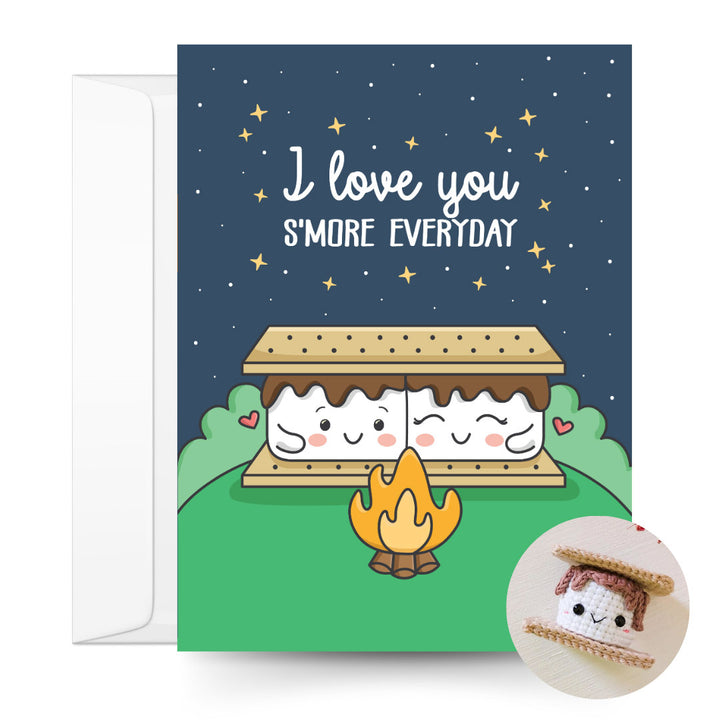 S'more Crochet Pattern & Matching Card: "I Love You"