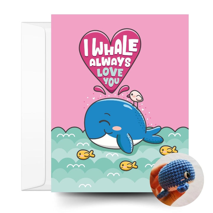 Whale Crochet Pattern & Matching Card: "Always Love You"