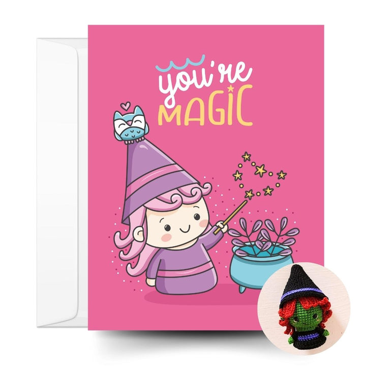 Witch Crochet Pattern & Matching Card: "You're Magic"