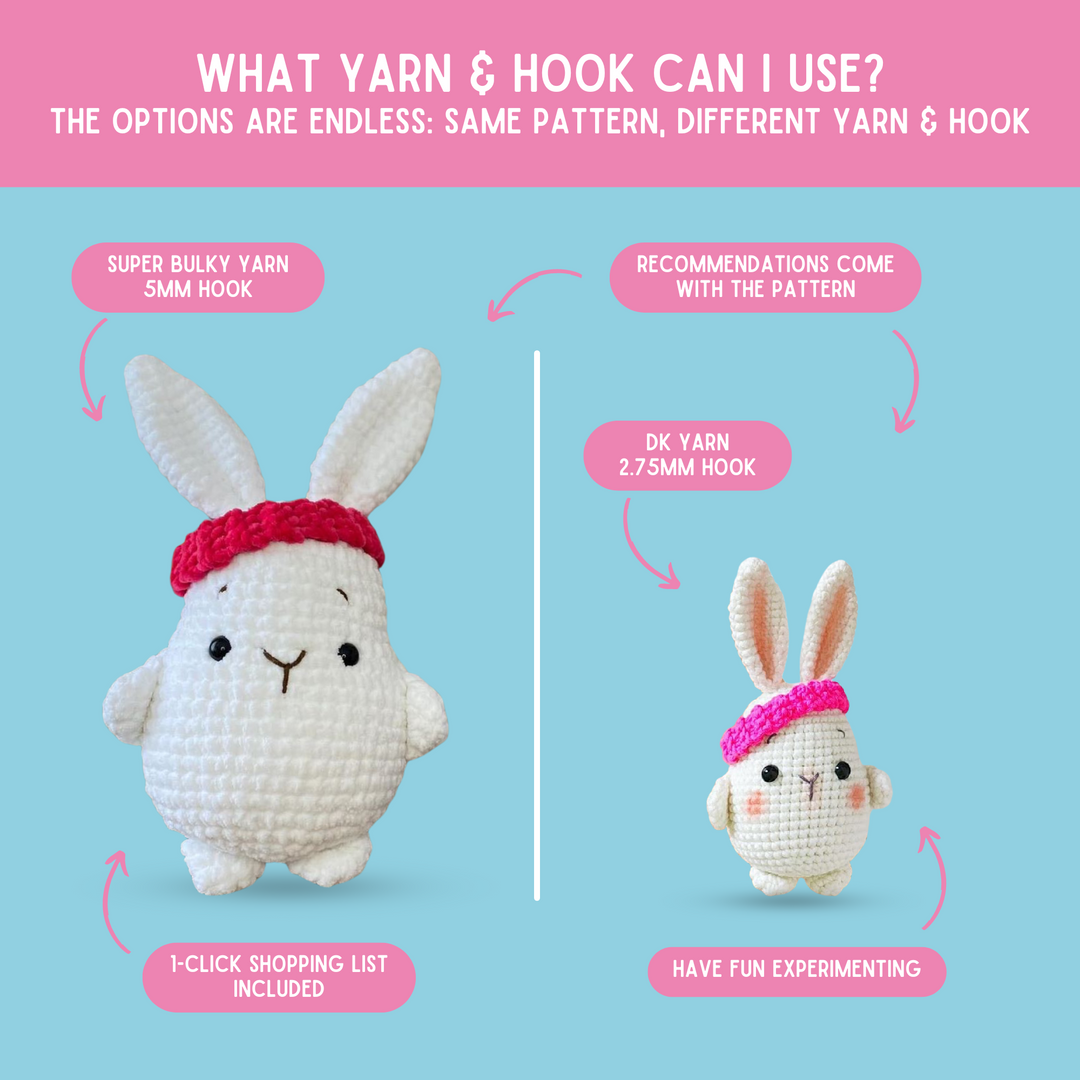 Bunny Crochet Pattern & Matching Card: "Easter"