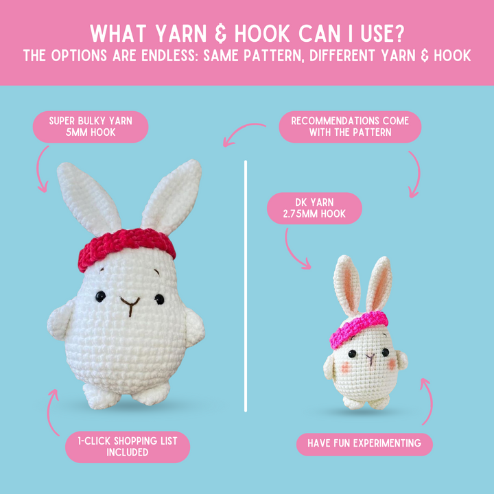 Bunny Crochet Pattern & Matching Card: "Easter"