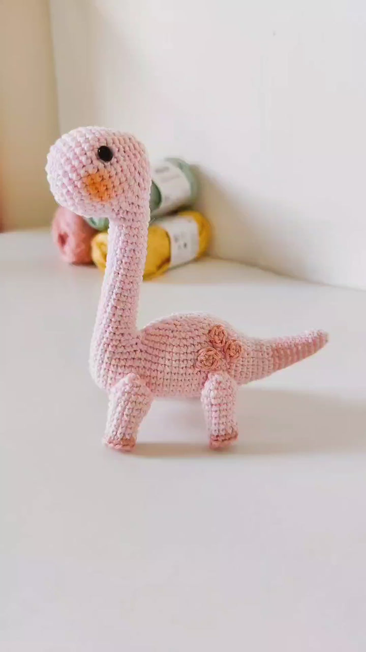 Alamosaurus Crochet Pattern & Matching Card: "Congratulations"